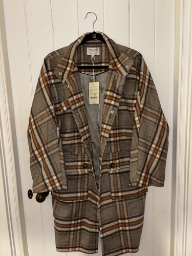Monsoon checked poncho - (camel),