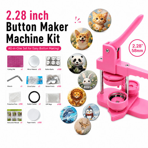 Button maker machine 58mm - 58mm,