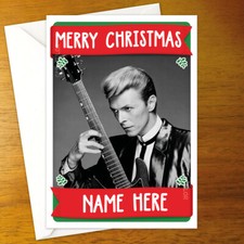 DAVID BOWIE Personalised CHRISTMAS Card - personalized xmas holiday greeting