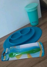 Ez pz mini mat silicone suction section plate new spoons & nuby 360° Miracle Cup