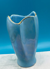 Vintage MCM Blue Lustre Gilded