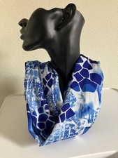 Blue White Abstract Moira C Scarflace