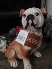 Sitting Bulldog Puppy Figurine