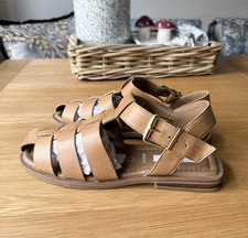 Tan leather buckle strappy - tan,