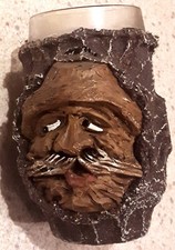 NOVELTY TUMBLER with MOLDED TREE-MAN EXTERIOR Ceramic Coffee Cup w/Handle