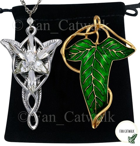 Gold veins elven leaf - +, brooch