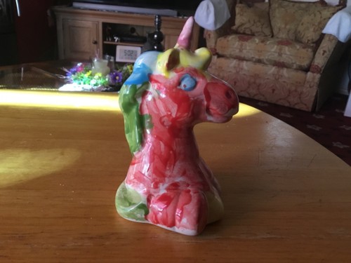 Pretty ceramic unicorn - ceramic,