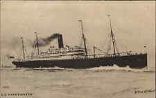 W. Fred Mitchell S.S. Minnewaska Steamer Ship Vintage Postcard