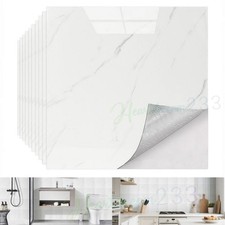 60X Thick PVC Marble Tiles Wall Sticker Self Adhesive Stick On Kitchen Bathroom