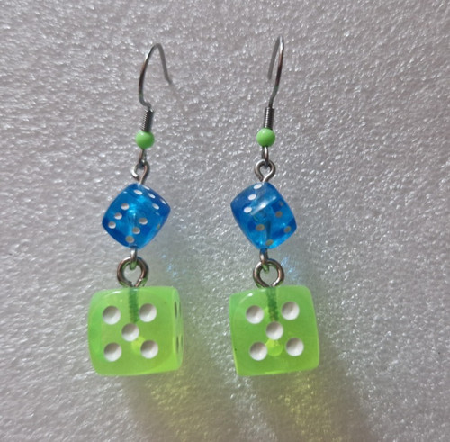 Green blue dice fun - dice, games