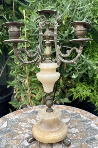 Vintage brass alabaster - vintage,