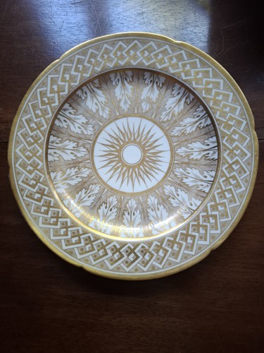 Richly gilded coalport plate - richly,
