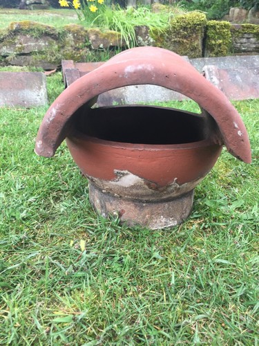 Terracotta clay chimney - terracotta, cap
