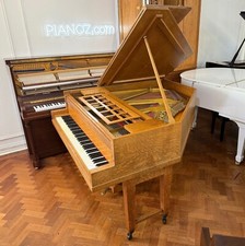 Chappell Lutyens Style Tiger Oak Baby Grand Piano - Warranty - Delivery