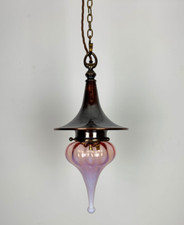 WITCH’S HAT Pendant Light with Pink Teardrop Shade Wicked Ceiling Light  (55162)