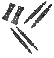 2 x Backflap Hinge Black Retro