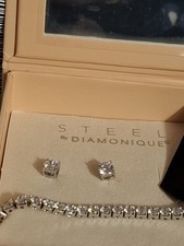 Steel diamonique tennis - by,