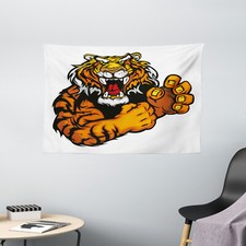 Tiger Wide Tapestry Cartoon