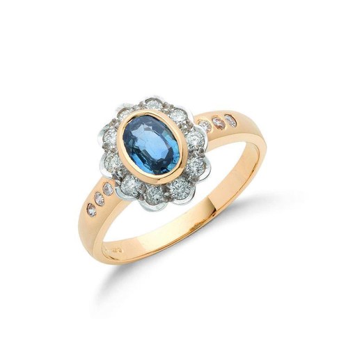 18ct yellow gold sapphire - gold,