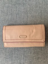 Graffiti By Golunski Ladies Leather Purse Beige Zip Up 6 Cards Pocket Good Used