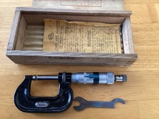  VINTAGE BOXED MOORE & WRIGHT NO. 964 MICROMETER 1 inch Black Frame