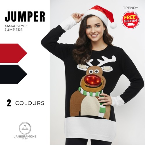 Womens rudolph light jumper - rudolph,