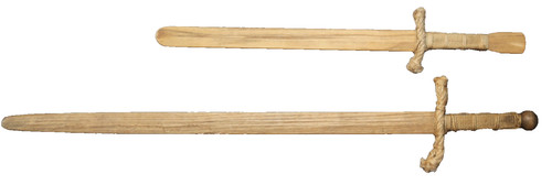 Wooden short sword - and, long