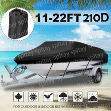 Heavy Duty Waterproof Boat Speedboat Cover Fish Jet Ski V-Hull Marine Dinghy New