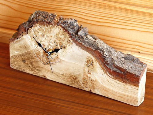 31cm natural wood - 31cm, clock