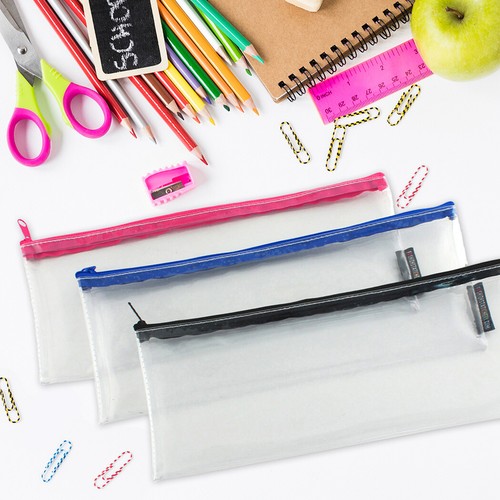 Clear pencil case exam large - case,