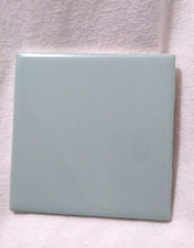 1 ea Ceramic Wall Tile 4 1/4" Field Gray Green Reclaimed Glossy 4x4 for Crafts