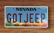NEVADA VANITY LICENSE PLATE  "