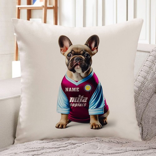 Aston villa frenchie cushion - aston,