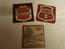 Castle Eden beer mats  x 3
