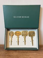OLIVER BONAS CHEESE TAGS BRASS STICKS BOXED GIFT PARTY NEW