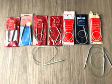 Job Lot. 10 x sets of Circular Knitting Needles. Aero Milward Sizes 7.5 - 5.0