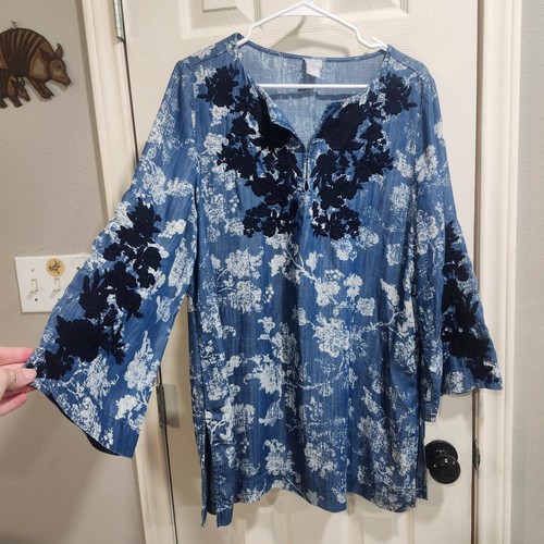 Chico tencel denim floral - tencel,