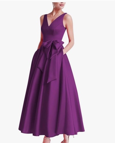 Miss veil plum satin tea - miss,