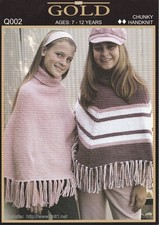Child Girls Poncho Cape Age 7