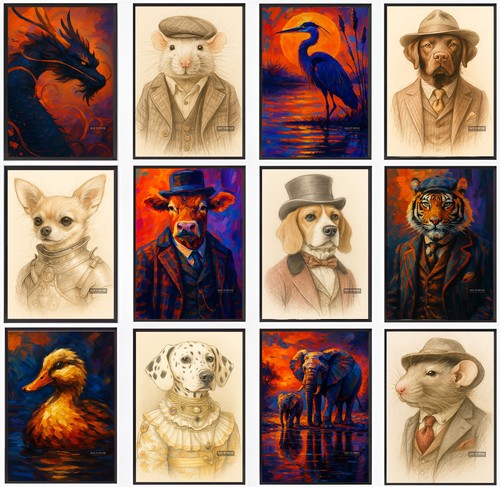 Poster animals pet woman - of,