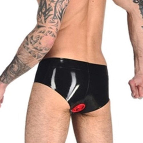 Latex rubber male shorts - rubber, male's
