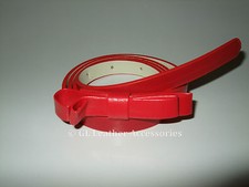 Ladies Women's Faux Leather Skinny Thin Bowknot Waist Belt 20 Colors