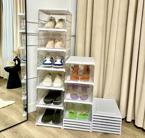 Clear shoe boxes pack - shoe,
