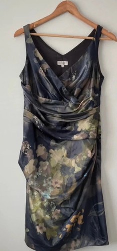 Kaliko navy floral satin - navy,