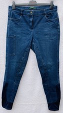 Dublin Womens Full Grip Silicone Print Denim Breeches/Jodhpurs. Size 14/32