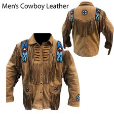 Mens Brown Real Suede Western