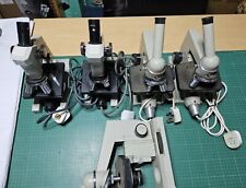 JOB LOT OF 5 MICROSCOPES SOLD FOR PARTS/REPAIR/UNTESTED 
