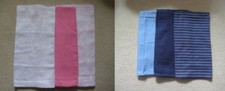 3 x ex chainstore muslin squares cotton baby cloth stripes floral