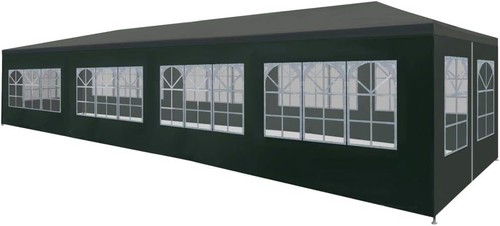 12x3m green party tent - green,