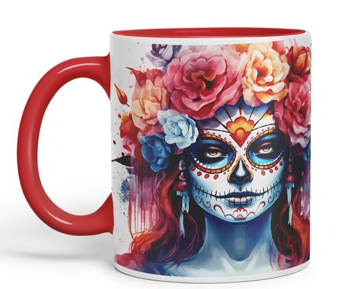 Sugar skull and roses ceramic - sugar,